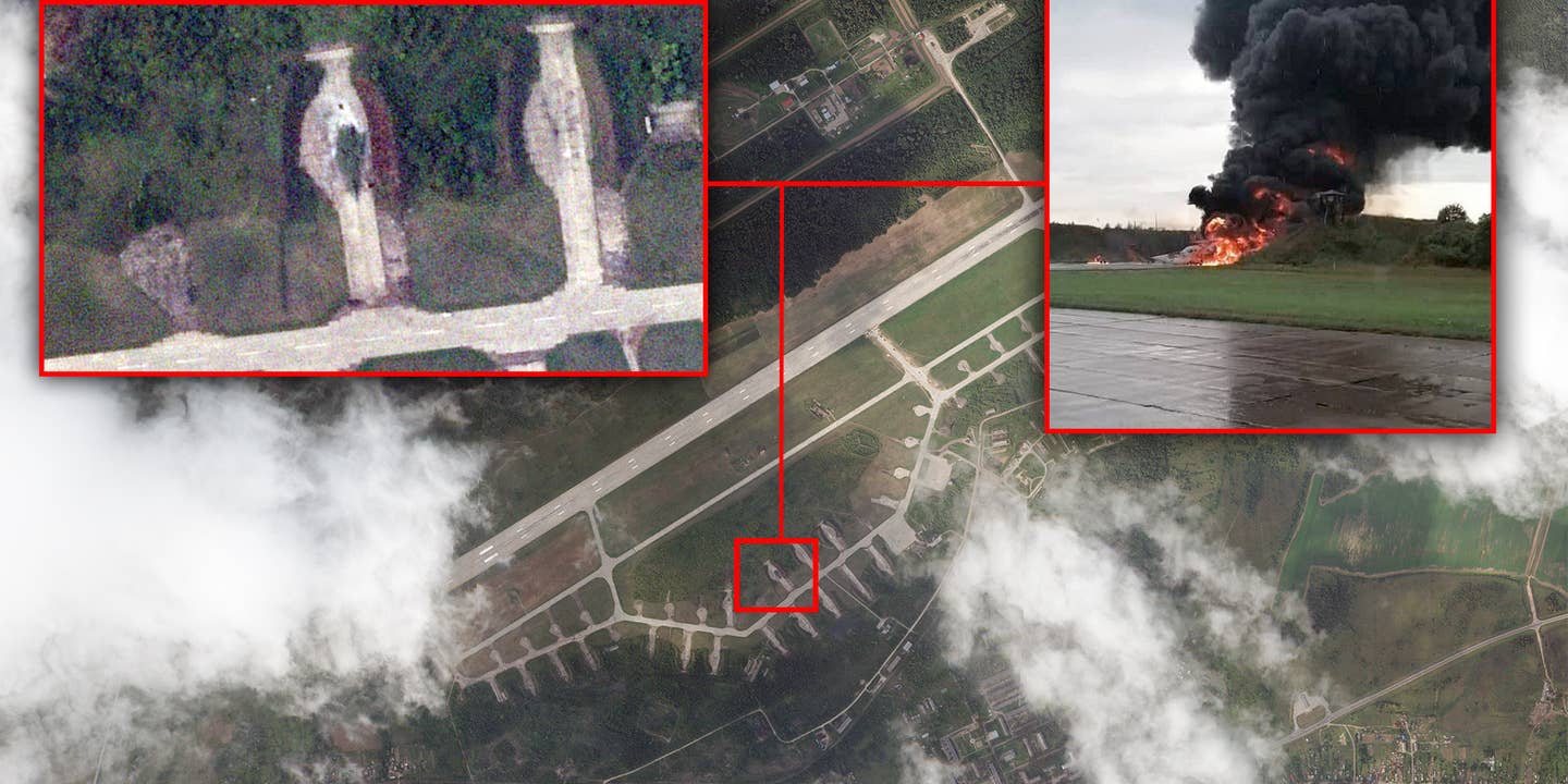 Satellite images show a Russian Tu-23M Backfire bomber was destroyed in a Ukrainian drone attack deep inside Russia