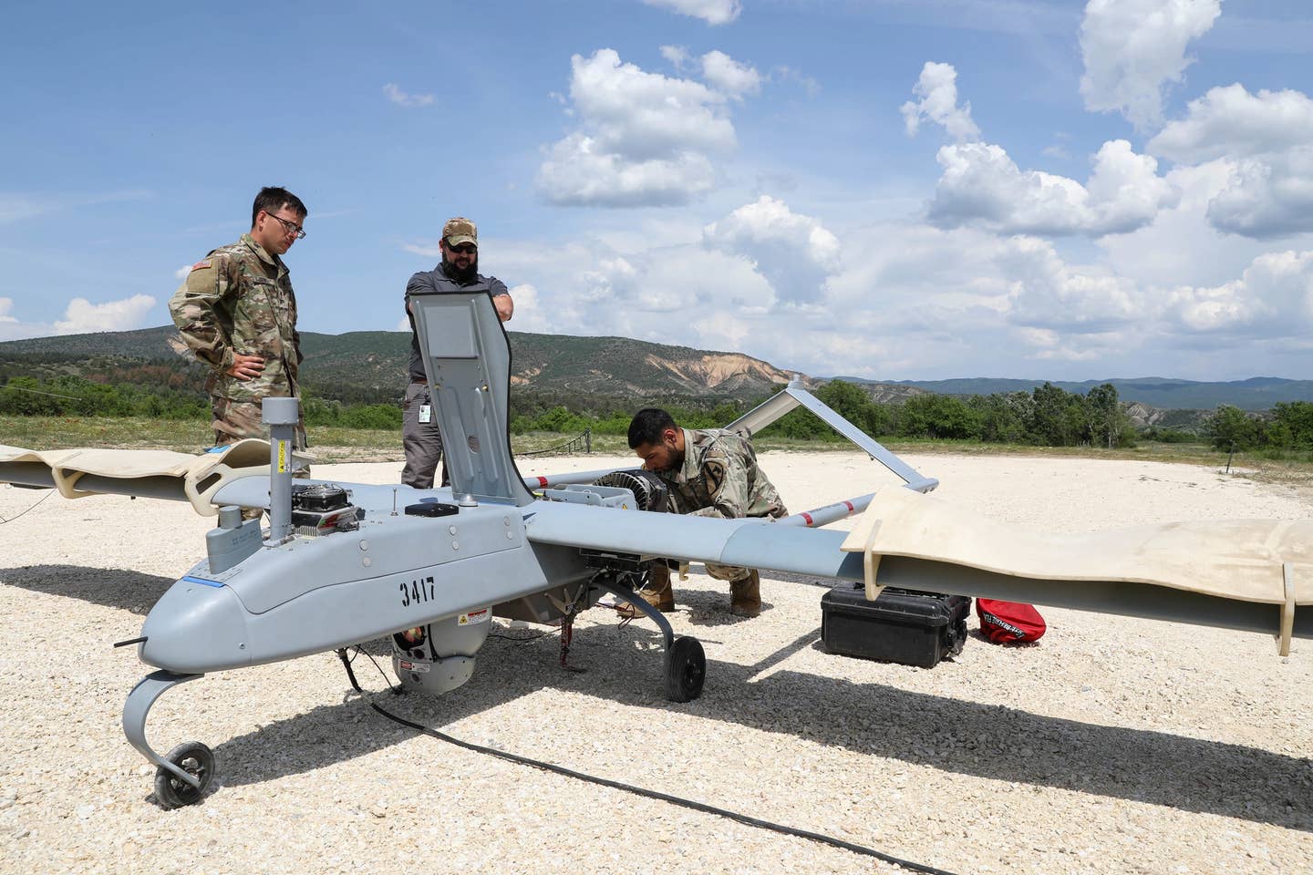 An RQ-7B receives some TLC between missions. (US Army)