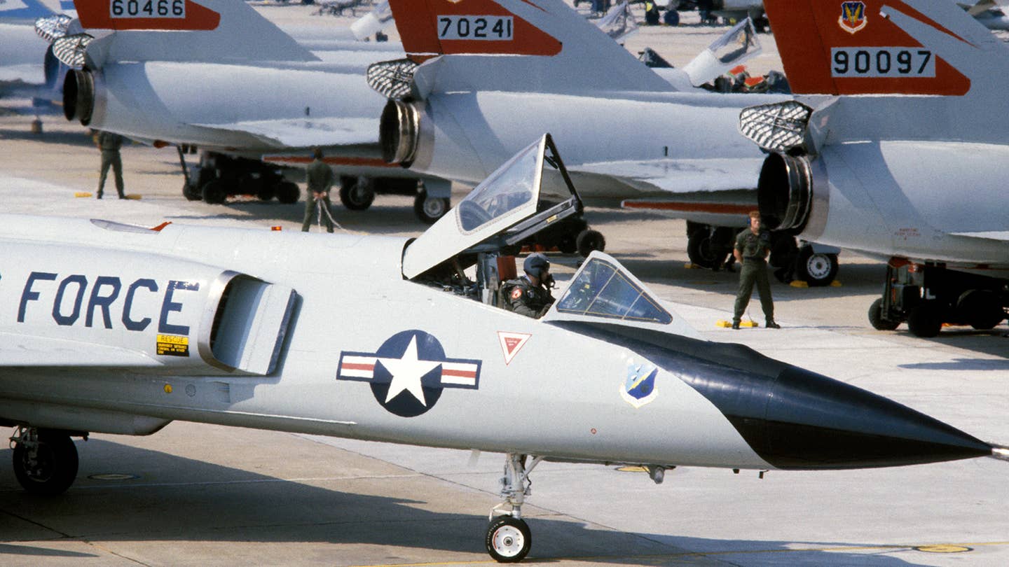 An F-106A Delta Dart at the William Tell 1984 weapons meet. <em>USAF</em>