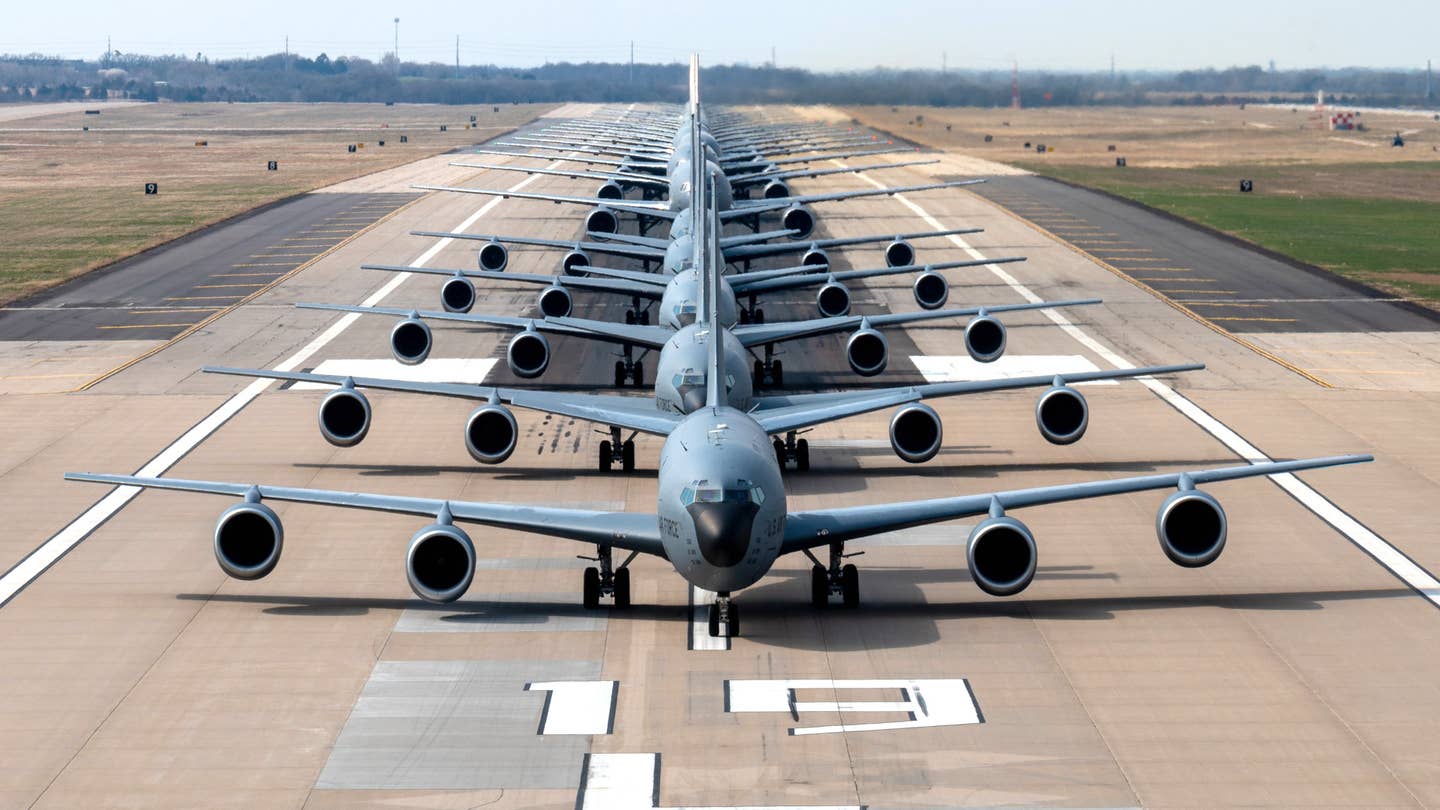 The US Air Force's Air Mobility Command is still pushing ahead with an idea to turn its KC-135 aerial refueling tankers into drone motherships.