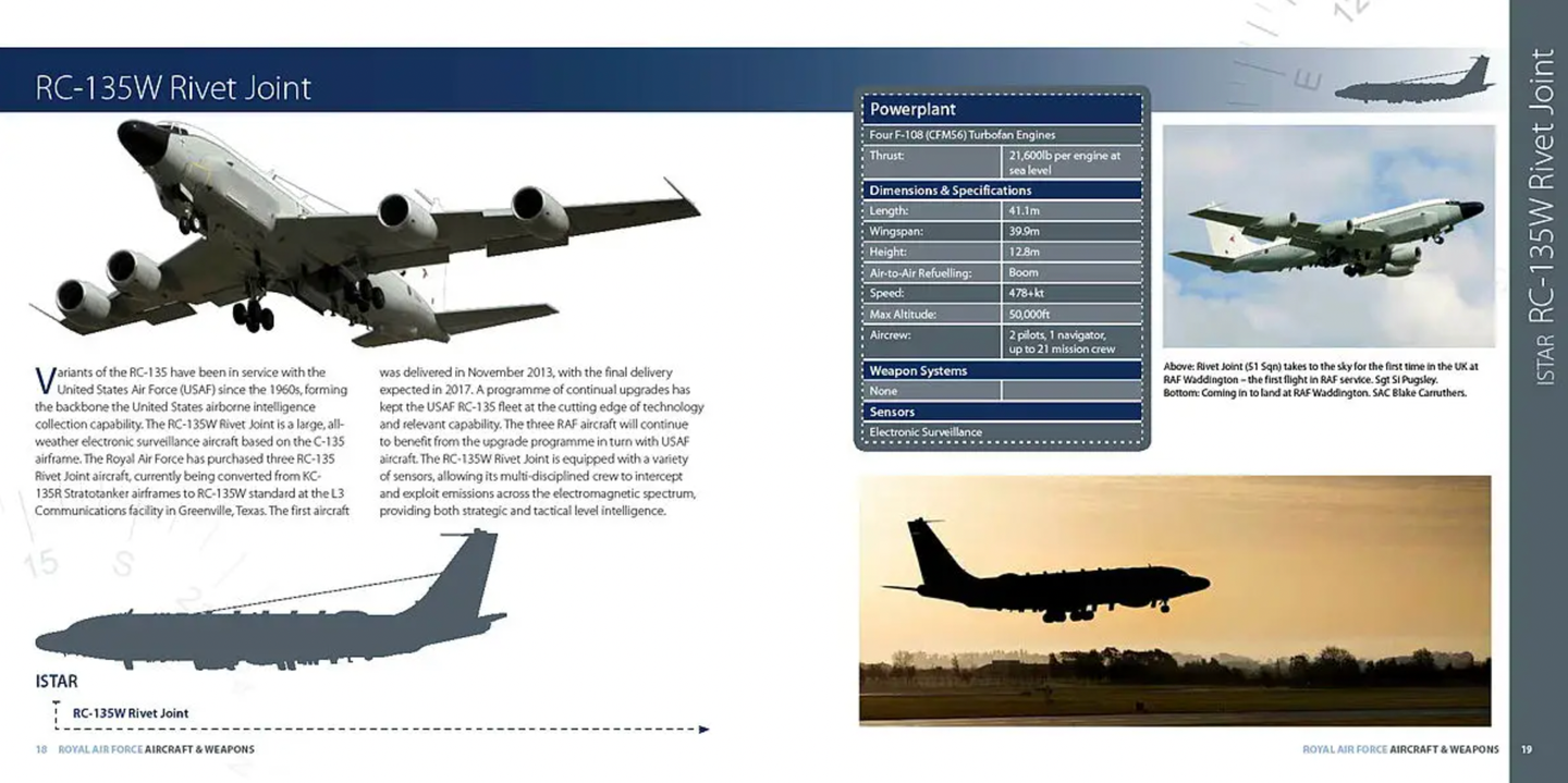 An official Royal Air Force factsheet on the RC-135W Rivet Joint.&nbsp;<em>Crown Copyright</em>