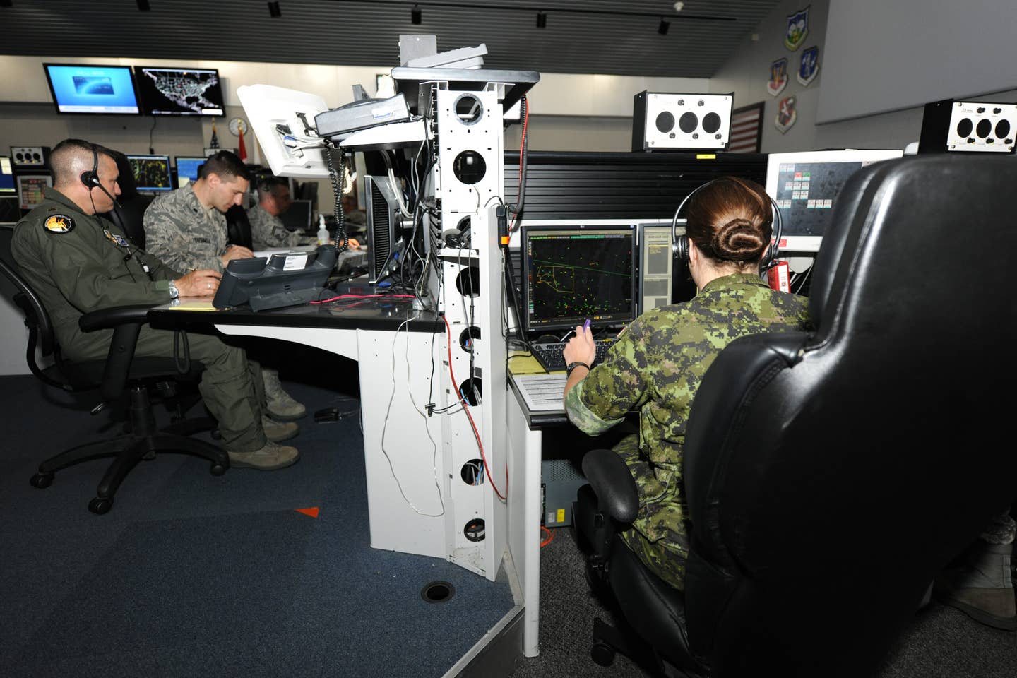 Eastern Air Defense Sector (EADS) Airmen conducting the 24/7 air defense mission. CBC2 will drastically enhance the interfaces and data operators leverage for defending North American airspace. (USAF)