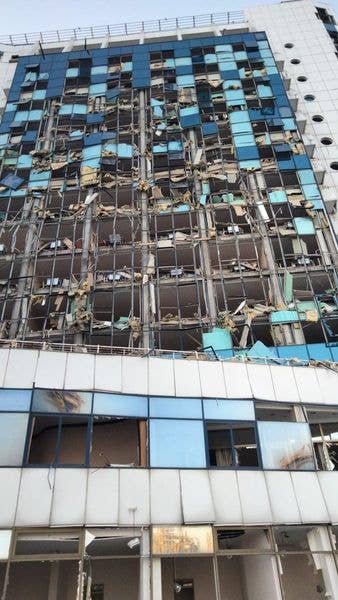 The Odesa Hotel after a strike by Russian missiles. (Andrey Stavnitser Facebook)