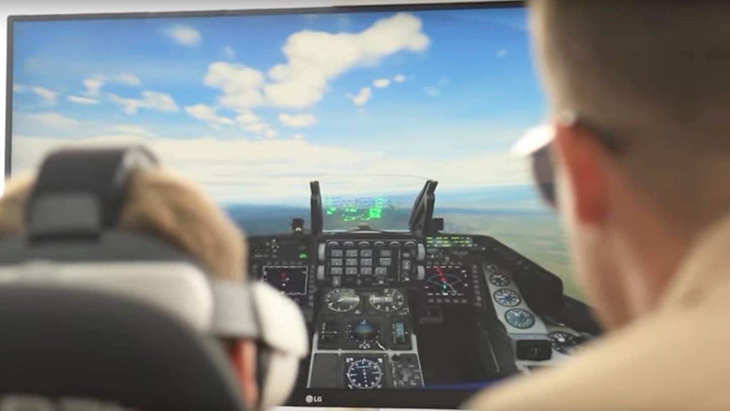 Ukrainian pilots are spending their down time training on F-16 virtual reality simulators.