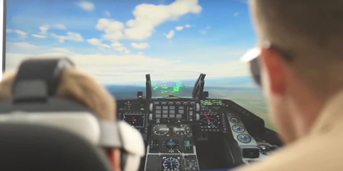 Ukrainian pilots are spending their down time training on F-16 virtual reality simulators.