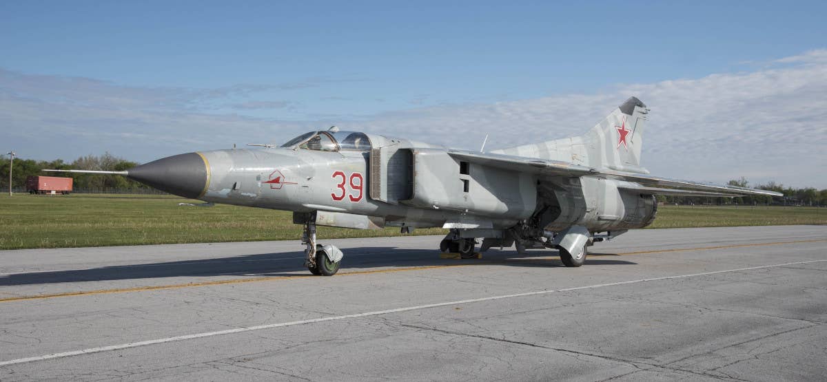 The National Museum of the U.S. Air Force's ex-Red Eagles MiG-23MS Flogger-E combat jet. <em>USAF</em>
