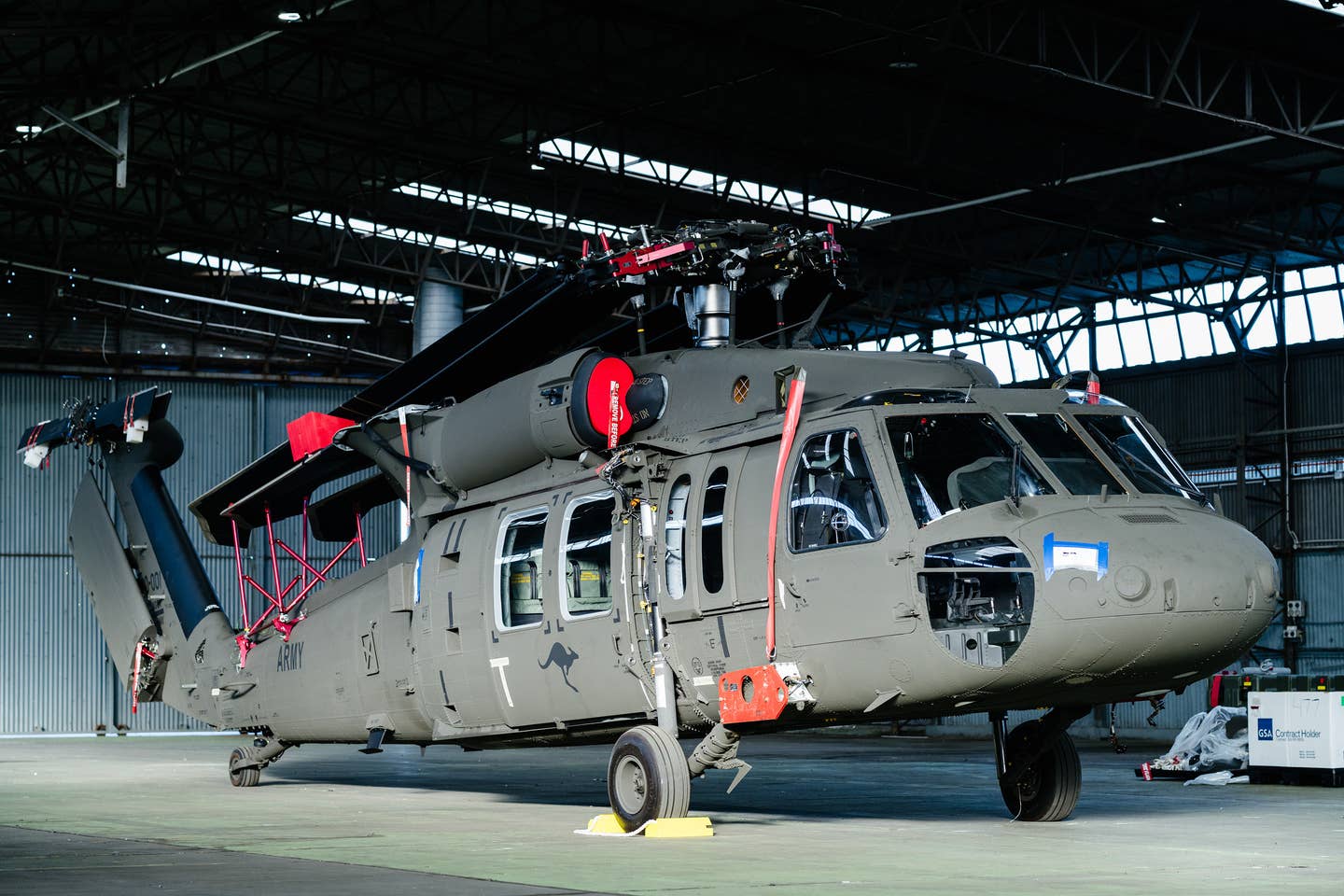 The first of 40 new Sikorsky UH-60M Black Hawks for the Australian Army is prepared for flight at RAAF Richmond near Sydney on July 30, 2023. <em>COMMONWEALTH OF AUSTRALIA, DEPARTMENT OF DEFENSE</em>
