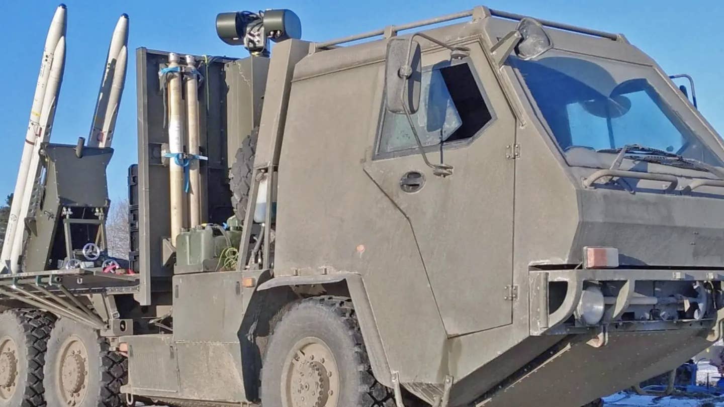 A picture of one of the ASRAAM/Supacat air defense systems supplied to Ukraine. <em>Ukrainian Armed Forces</em>
