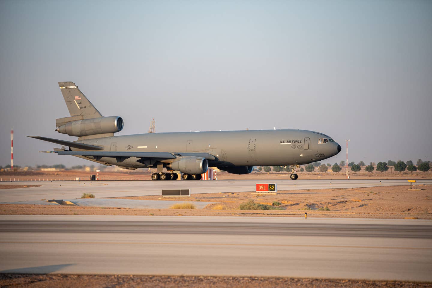 By September 2024, the U.S. Air Force fleet of KC-10s will be decommissioned and thereafter replaced by the KC-46 aircraft. <em>U.S. Air Force photo by Tech. Sgt. Alexander Frank</em>