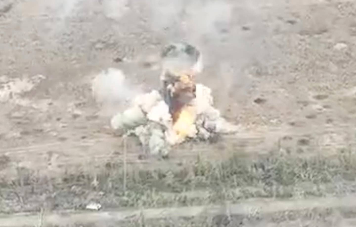 T-90M seen exploding on the battlefield.<em> Col. General Oleksandr Syrskyi via Telegram</em>