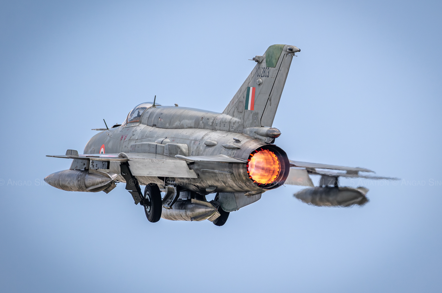 Takeoff by an Indian MiG-21 Bison. <em>Angad Singh</em>