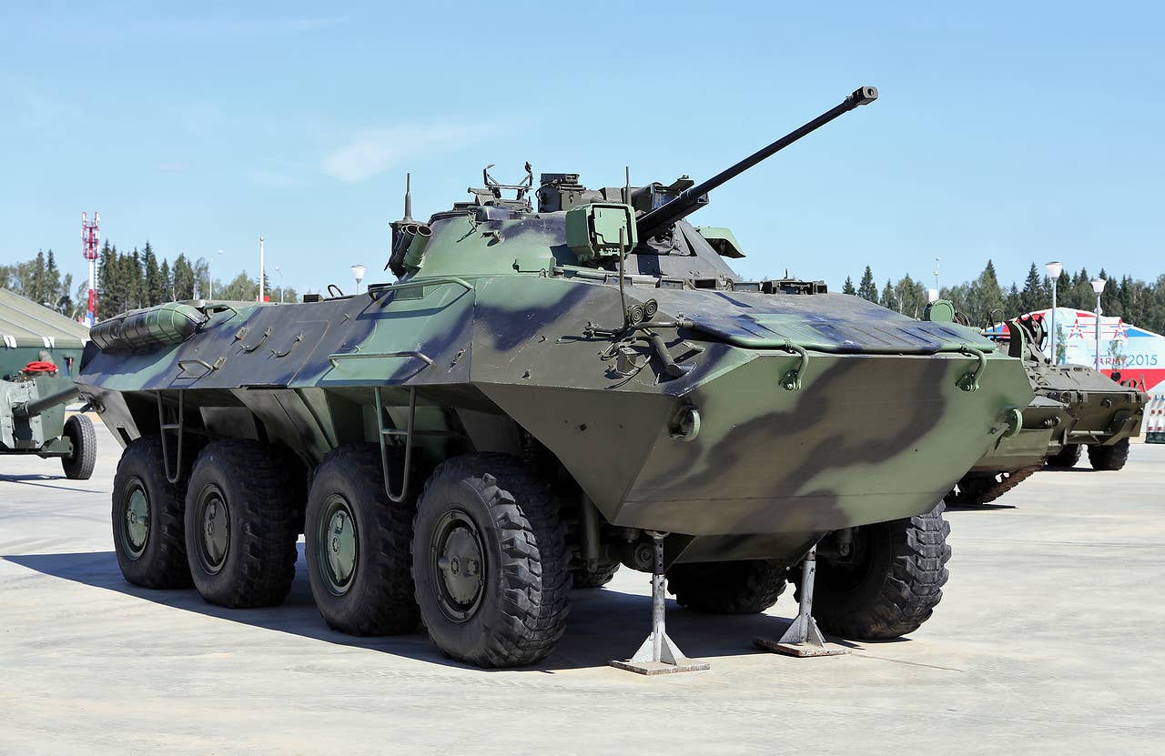 A BTR-90 on display at the Park Patriot military theme park in Kubinka, Russia. <em>Vitaly Kuzmin</em>