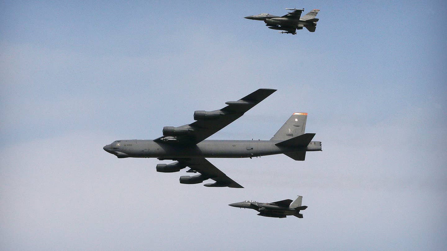 A B-52 is set to land in South Korea sometime this week.