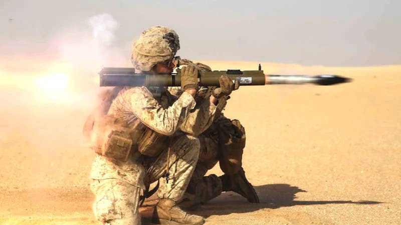 A Marine fires an M72-series anti-armor weapon in training. <em>USMC</em>