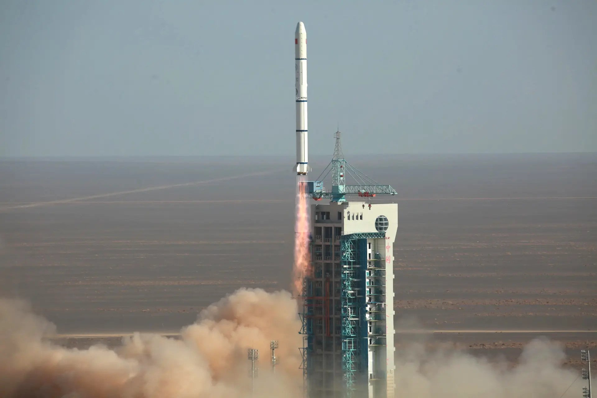 A Long March 2C space launch rocket blasts off from a pad in China. A Long March 2C was reportedly used in at least two test launches of a new orbital weapon system that the Chinese military is developing., CCTV News 