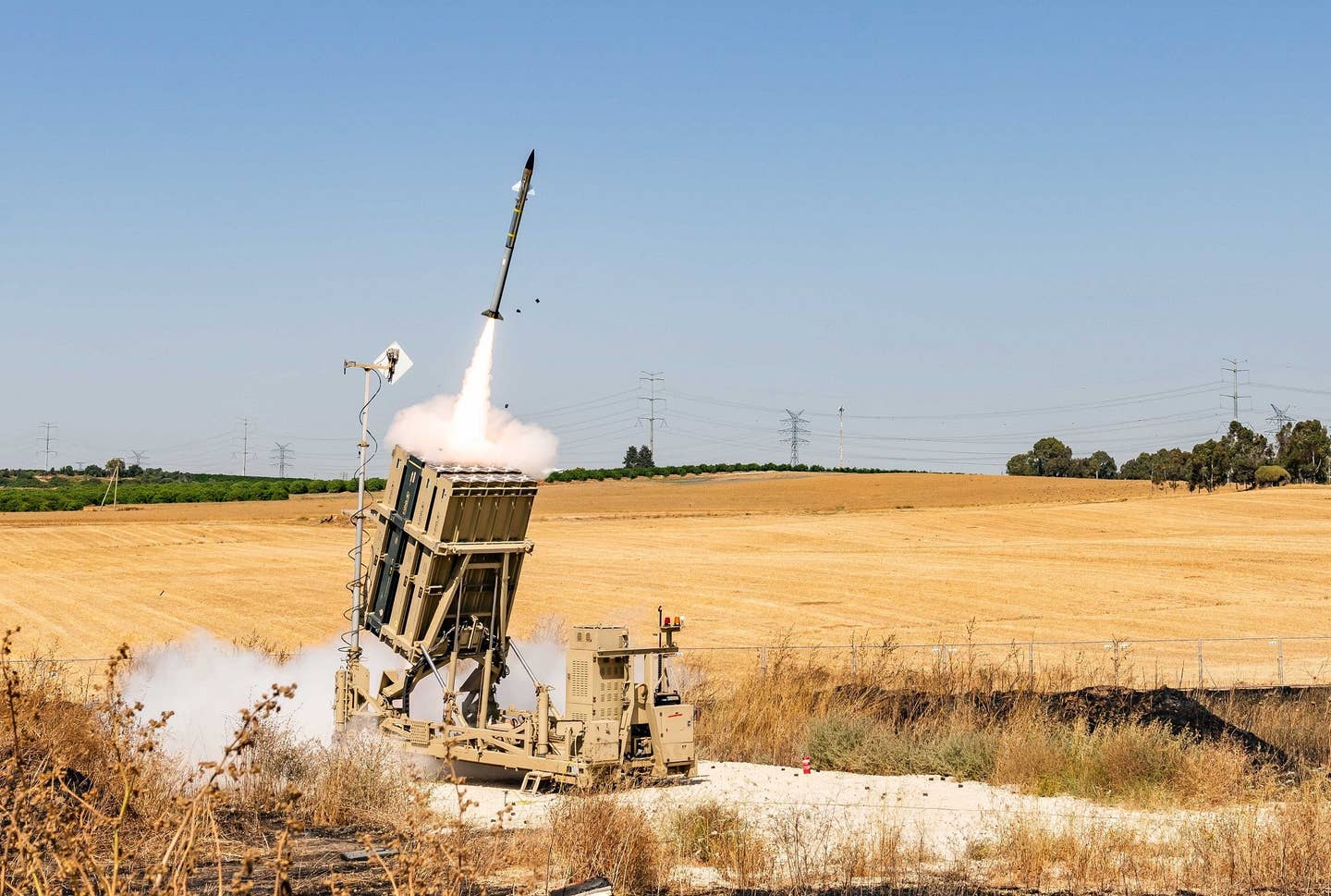 Israeli Iron Dome defense system, May 2021. <em>Israeli Defense Force</em>