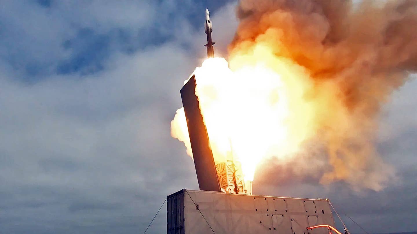 The US Navy has demonstrated its ability to fire an SM-6 missile at a surface target from an Independence class Littoral Combat Ship using a containerized launch system.