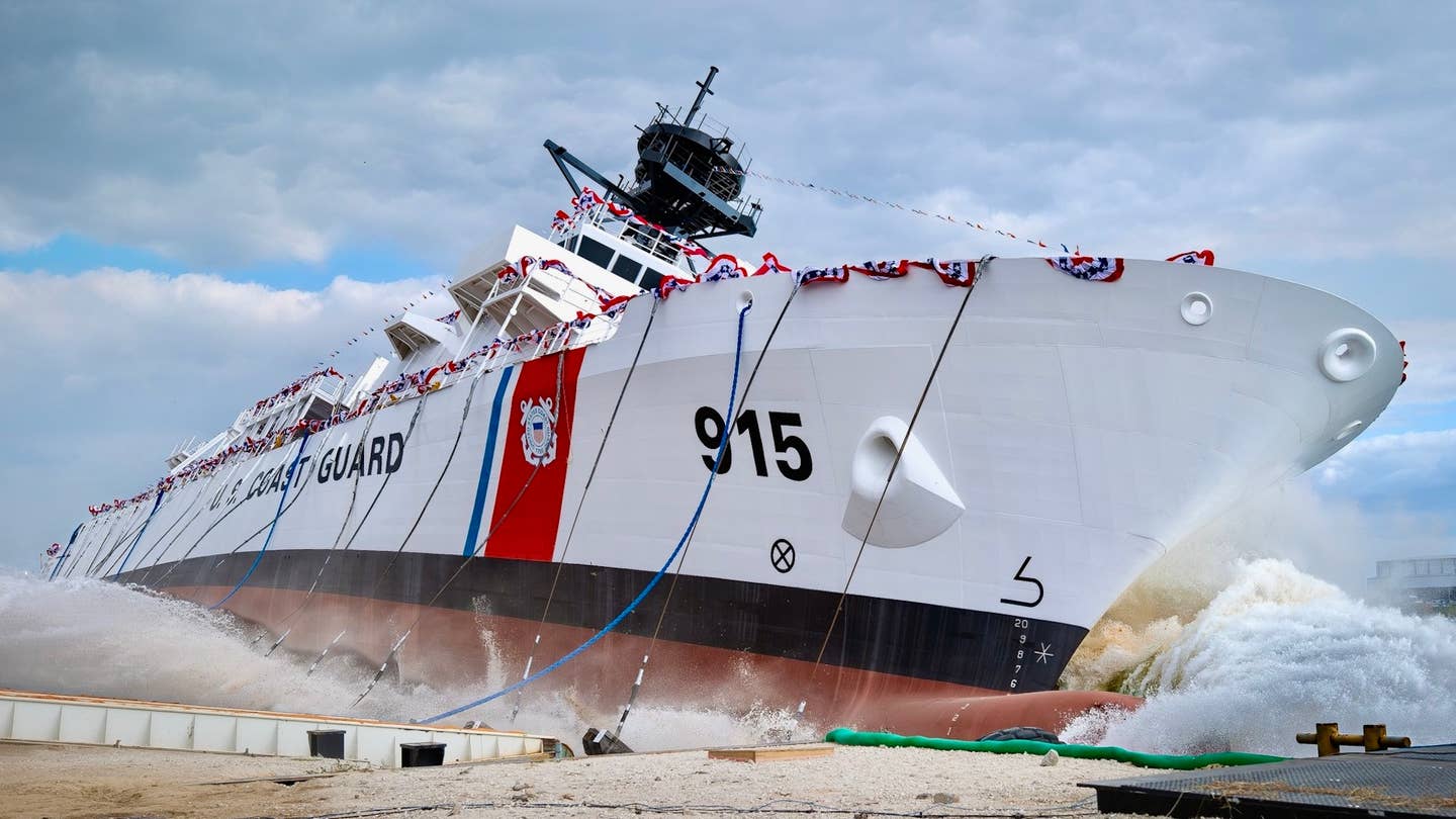 The U.S. Coast Guard's Heritage class cutter USCGC Argus launches on October 27