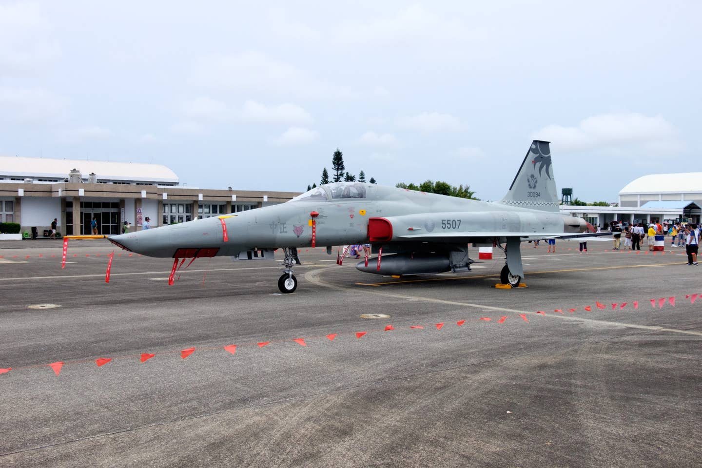 A ROCAF RF-5E of the 12th Tactical Reconnaissance Group is displayed on the tarmac at Hualien Air Base Camp. <em>玄史生/Wikimedia Commons</em>