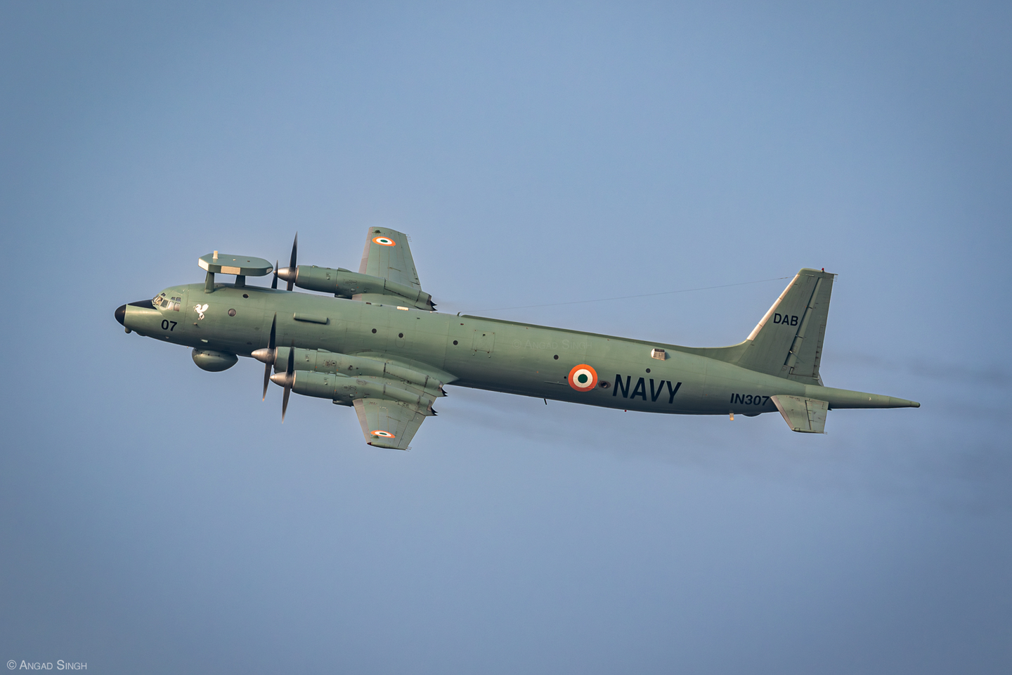 An Il-38SD maritime patrol aircraft over INS <em>Hansa</em>, Goa. <em>Angad Singh</em>