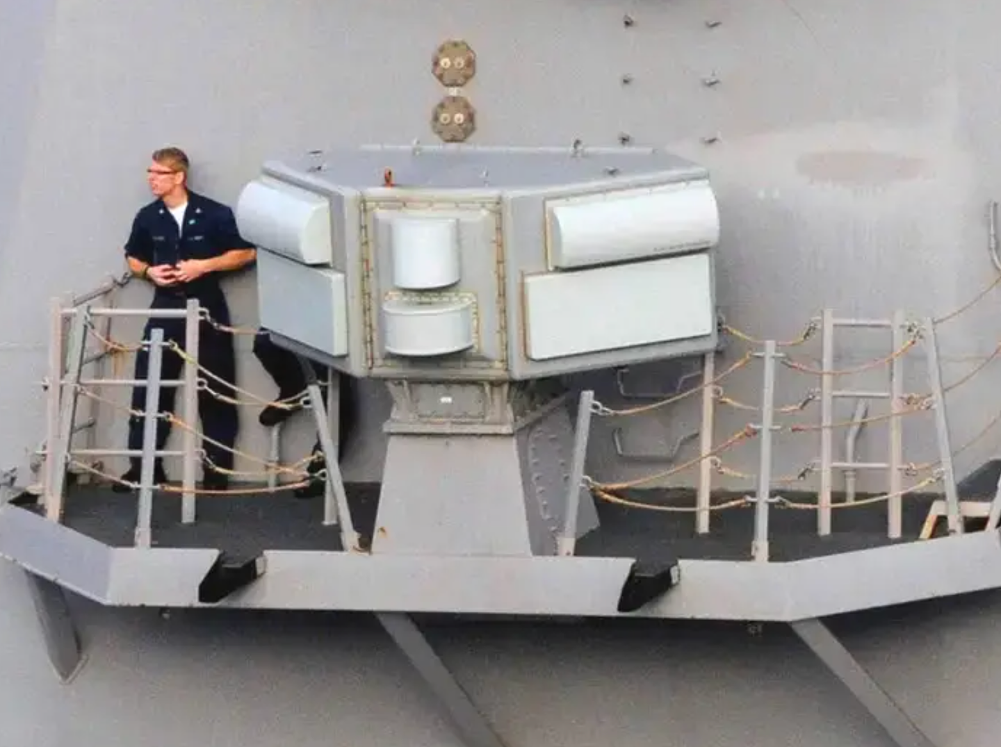 A close-up look at an older SEWIP system module on an <em>Arleigh Burke</em> class destroyer. <em>U.S. Navy</em>