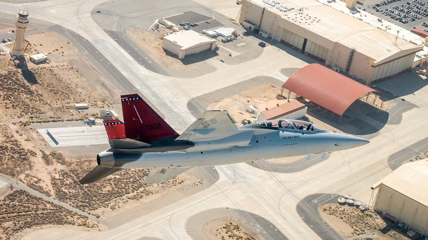 The first pre-production T-7A Red Hawk jet trainer has arrived at Edwards Air Force Base to being flight testing. This comes as the Air Force is already eyeing a light fighter version of the aircraft as part of its future tactical air combat plans.