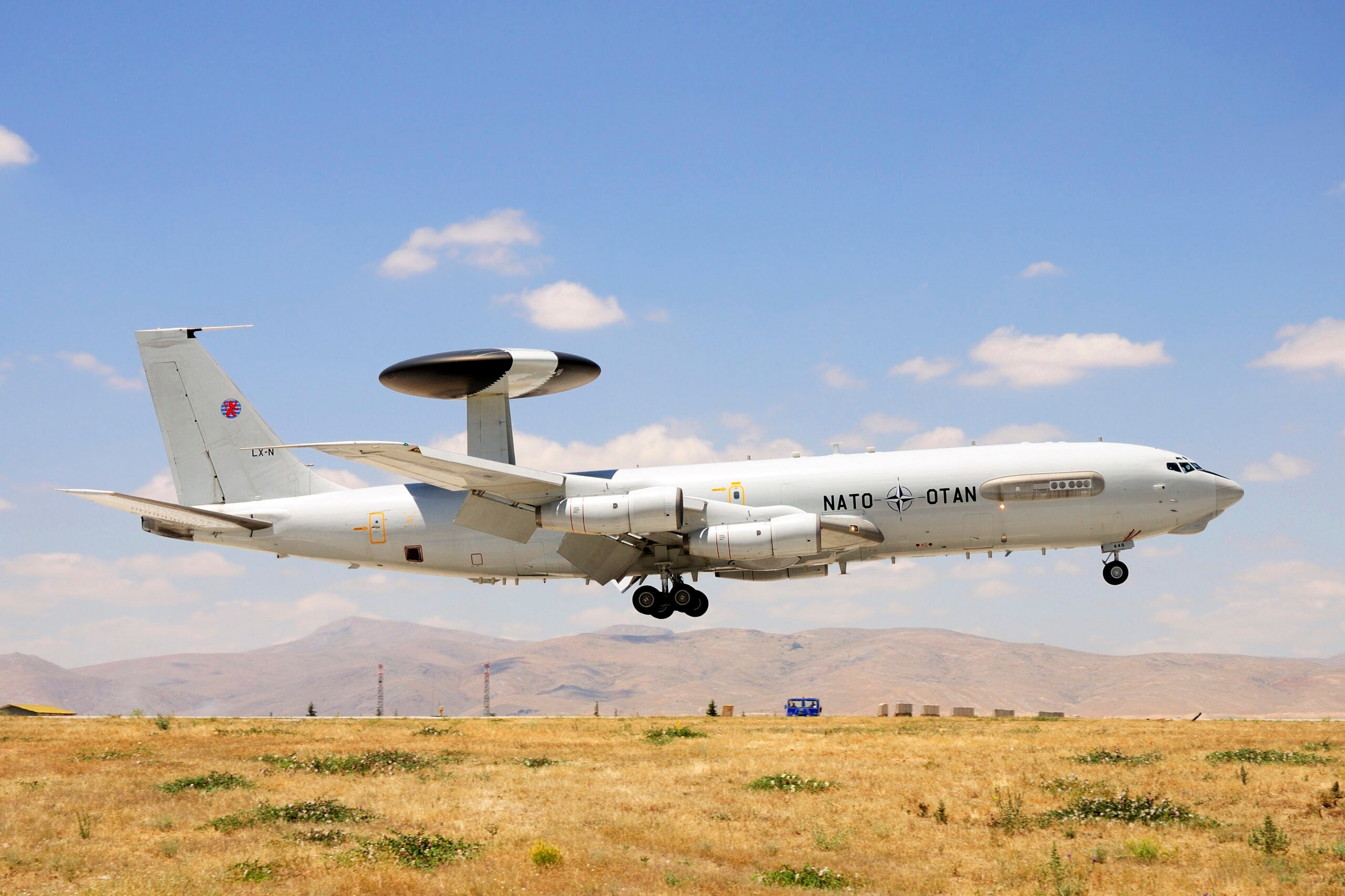 A NATO AWACS E-3A Sentry attending the international Exercise Anatolian Eagle 2013-2 in Konya, Turkey.