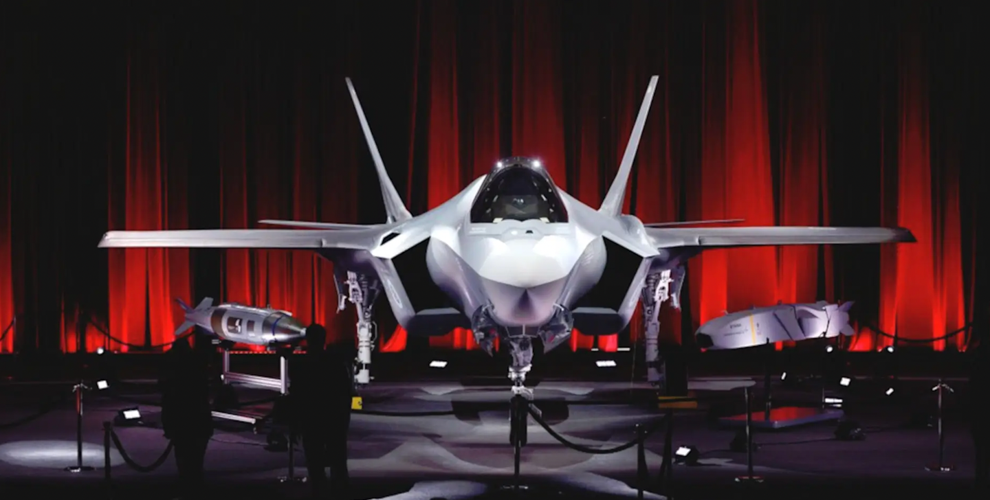 The unveiling ceremony for the first F-35A planned for Turkey, in June 2018.&nbsp;<em>ANADOLU AGENCY</em><br>