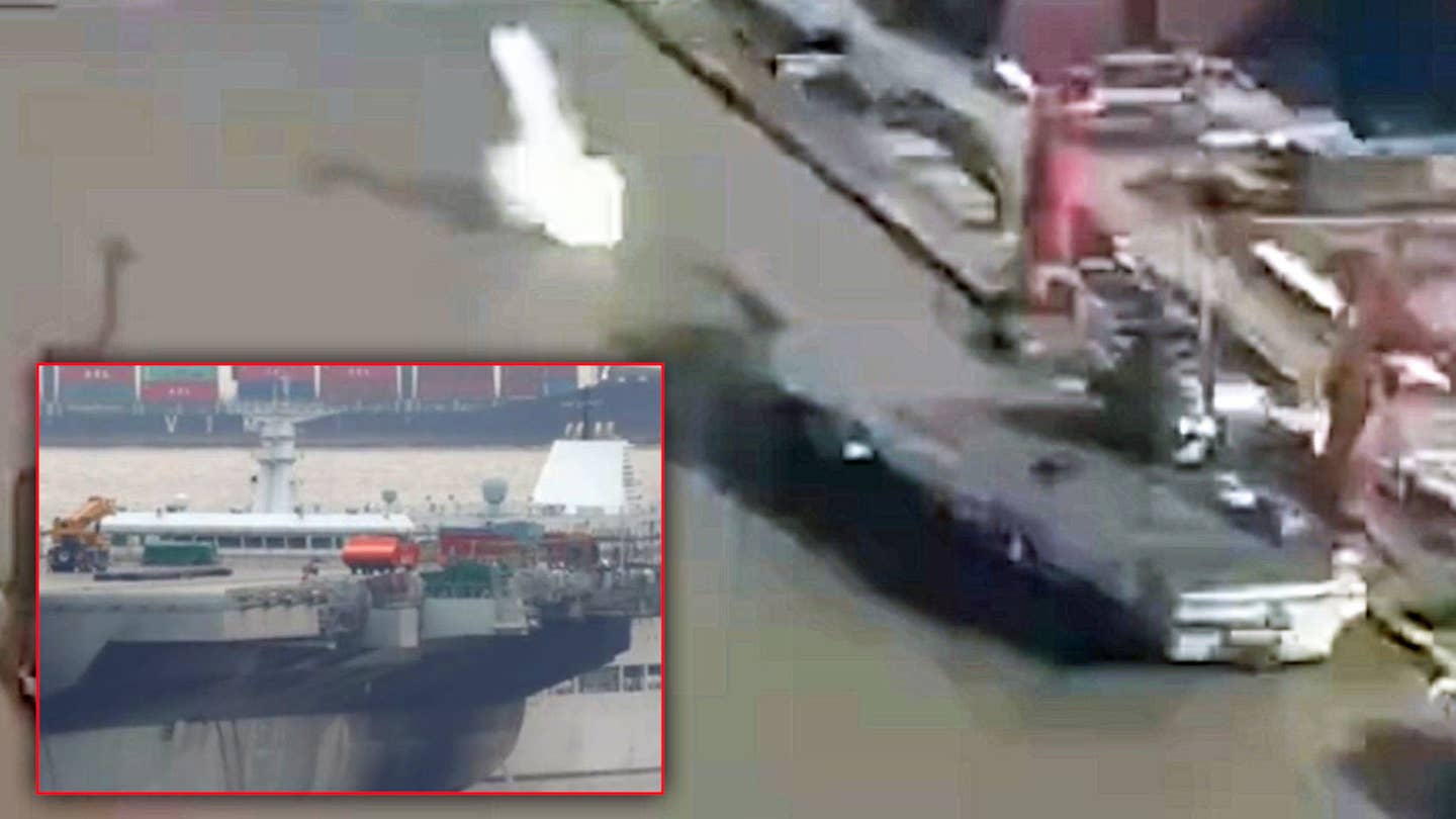 Pictures and videos show testing of the catapults on the Chinese aircraft carrier Fujian, which is still being fitted out, has begun.