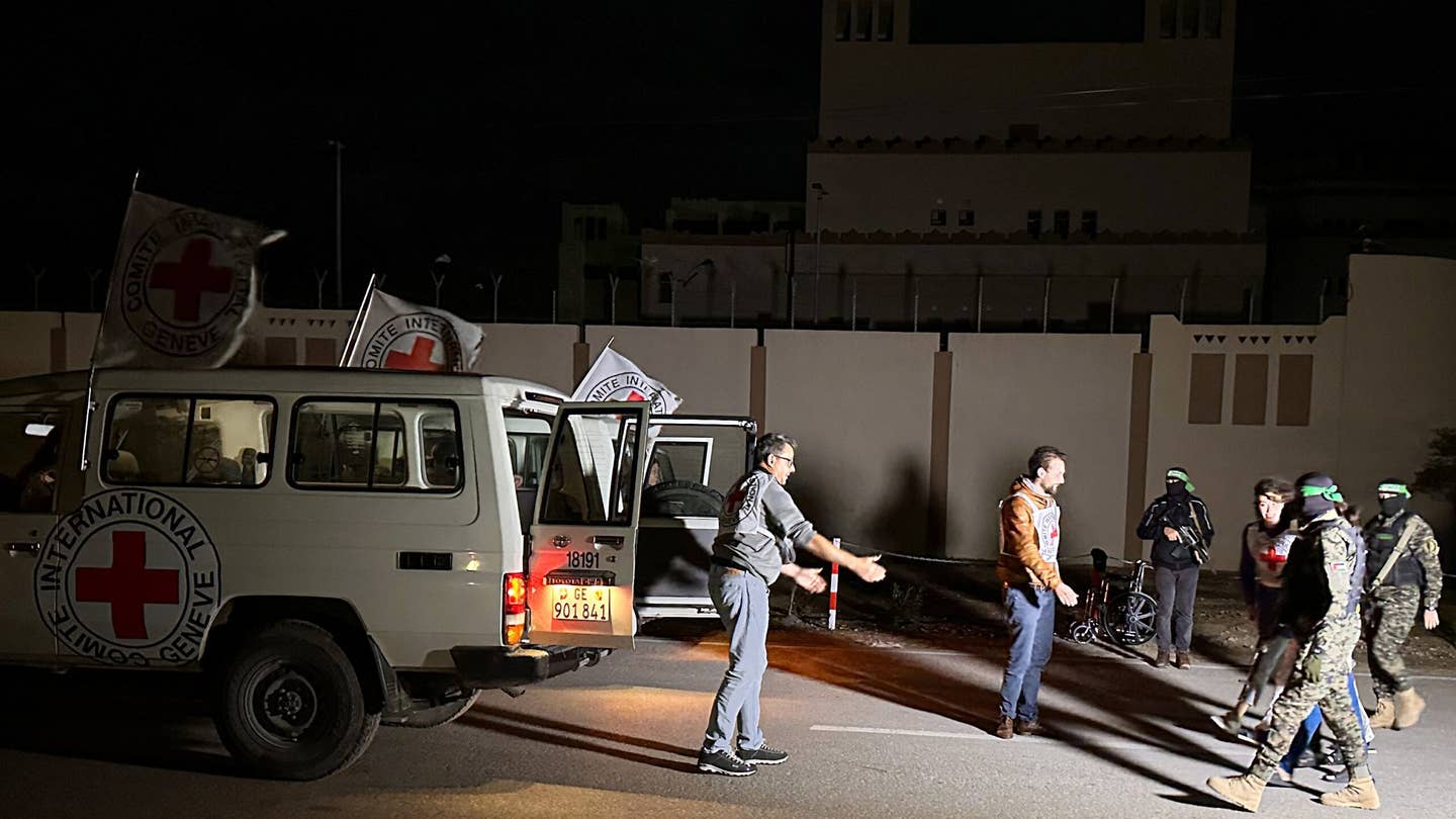 Hamas hands over 11 Israeli hostages to Red Cross officials