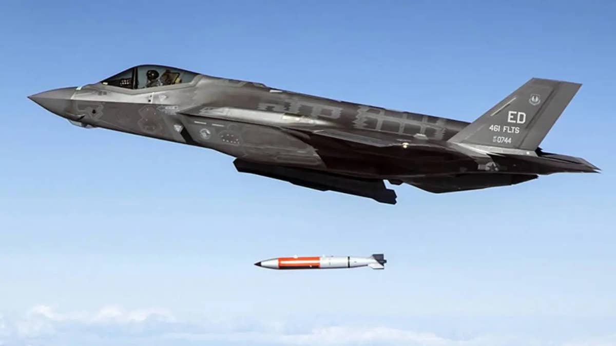 A US Air Force F-35A drops an inert B61-12 nuclear bomb during a test. <em>USAF</em>