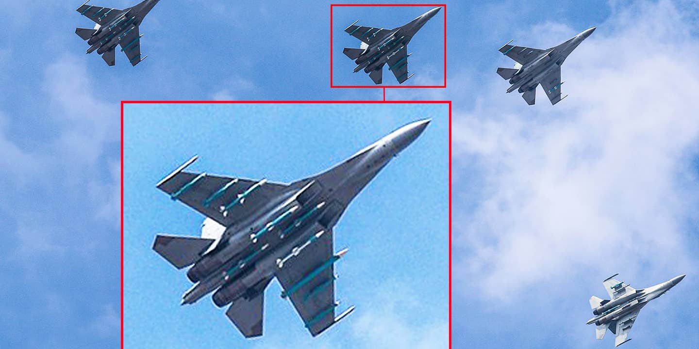 Chinese Flanker photographed with PL-17 very long-range air-to-air missile