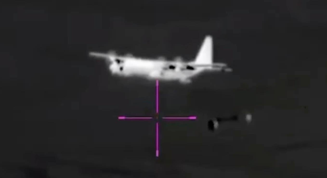 Israel said it launched a guided parachute airdrop for the first time, delivering water to troops  in Khan Yunis. (IDF video screencap)