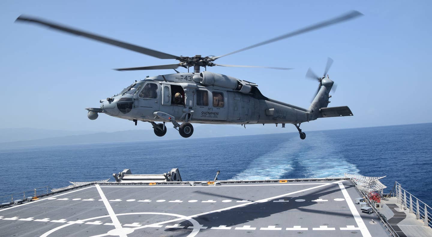 A US Navy MH-60S Seahawk helicopter. <em>USN</em>