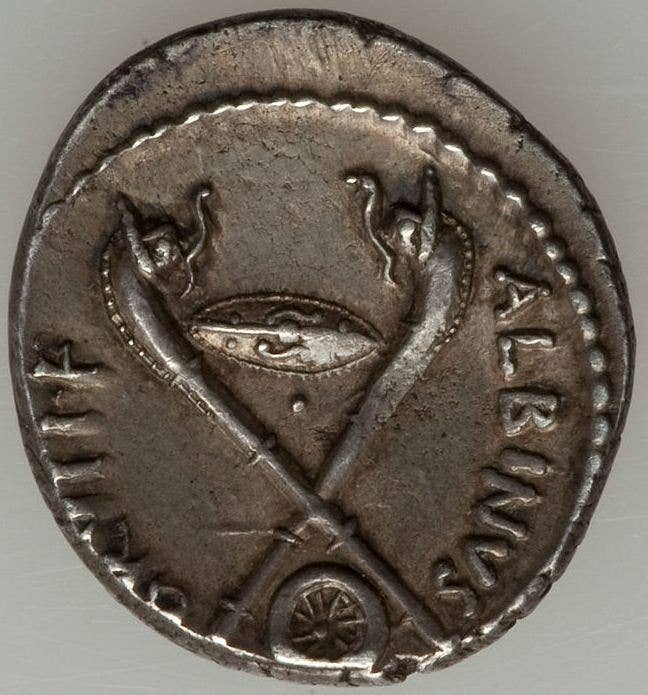 Roman coin depicting two carnyces. <em>Unknown author</em>
