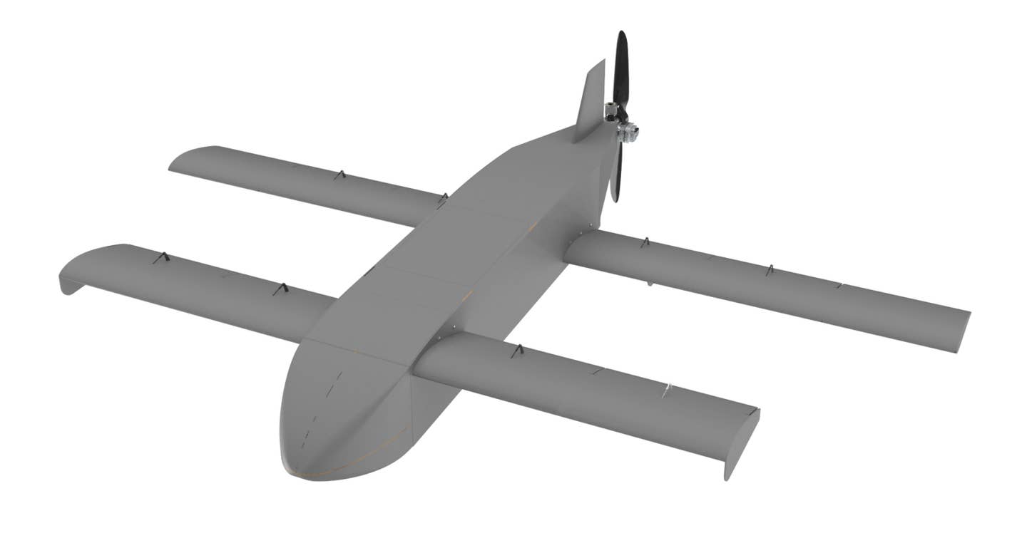 Rendering of the UAV. <em>Terminal Autonomy</em>