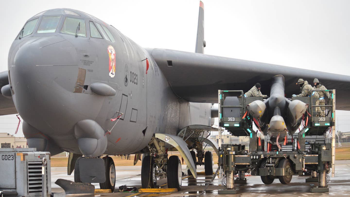 The Air Force is intersted in modified underwing pylons to help ensure its B-52H bombers can carry as many future hypersonic cruise missiles as possible.
