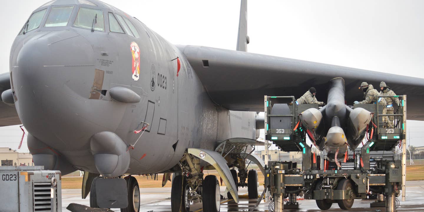 The Air Force is intersted in modified underwing pylons to help ensure its B-52H bombers can carry as many future hypersonic cruise missiles as possible.
