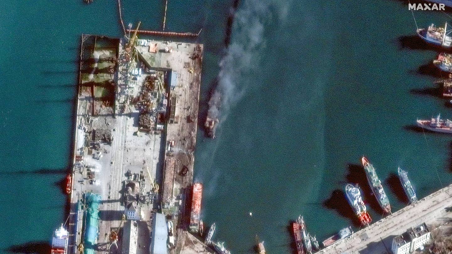 New satellite imagery offers a clearer look at the full aftermath of a Ukrainian missile strike on the port of Feodosia in Crimea.