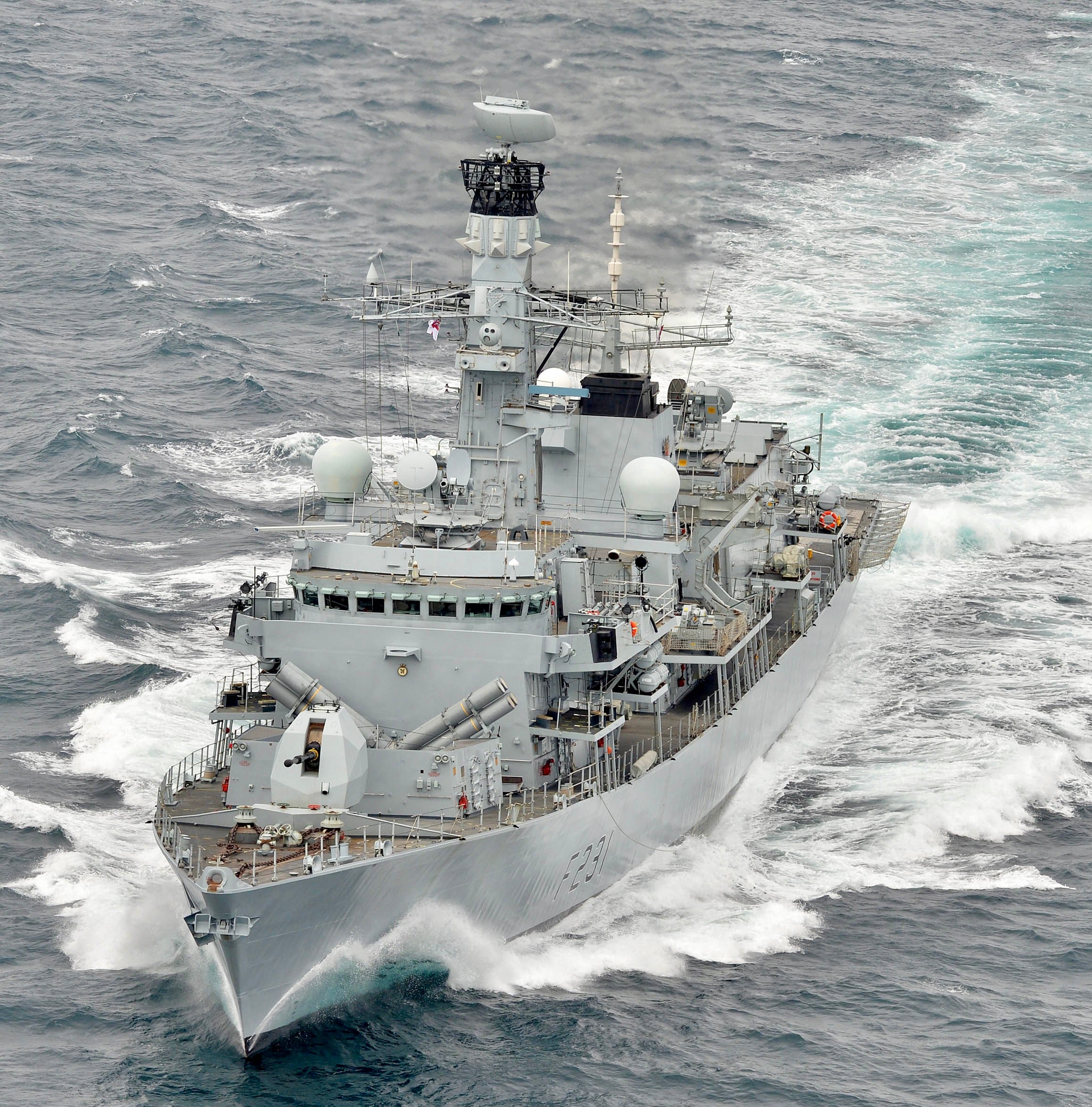 Royal Navy Type 23 frigate HMS Argyll patrolling in the Caribbean.

The warship dealt a third blow to smugglers in 2014 after seizing more than 850 kg of cocaine in a high speed midnight chase across the Caribbean.

It is the third drugs bust for HMS Argyll in as many months with this latest haul having a wholesale value of £36 million – in total she has now seized 1,600kg of cocaine with a combined value of more than £68 million.