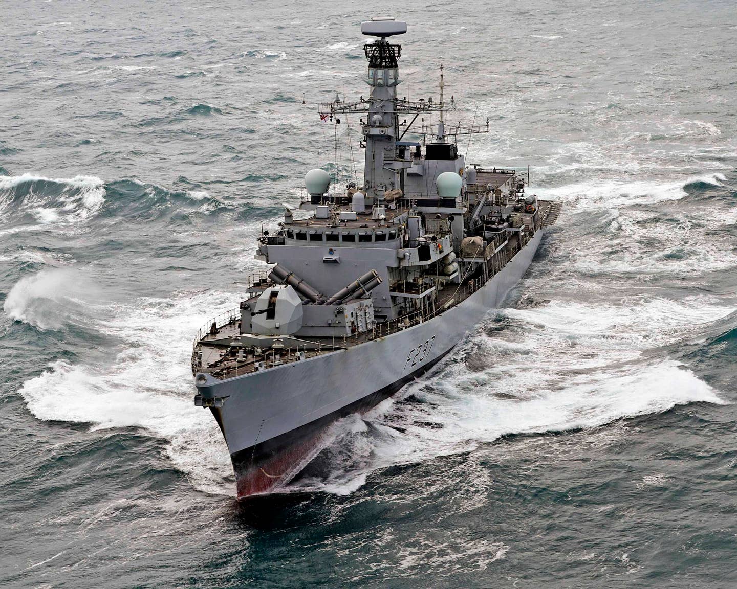 HMS <em>Westminster</em> off the British coast in 2018. <em>Royal Navy</em>