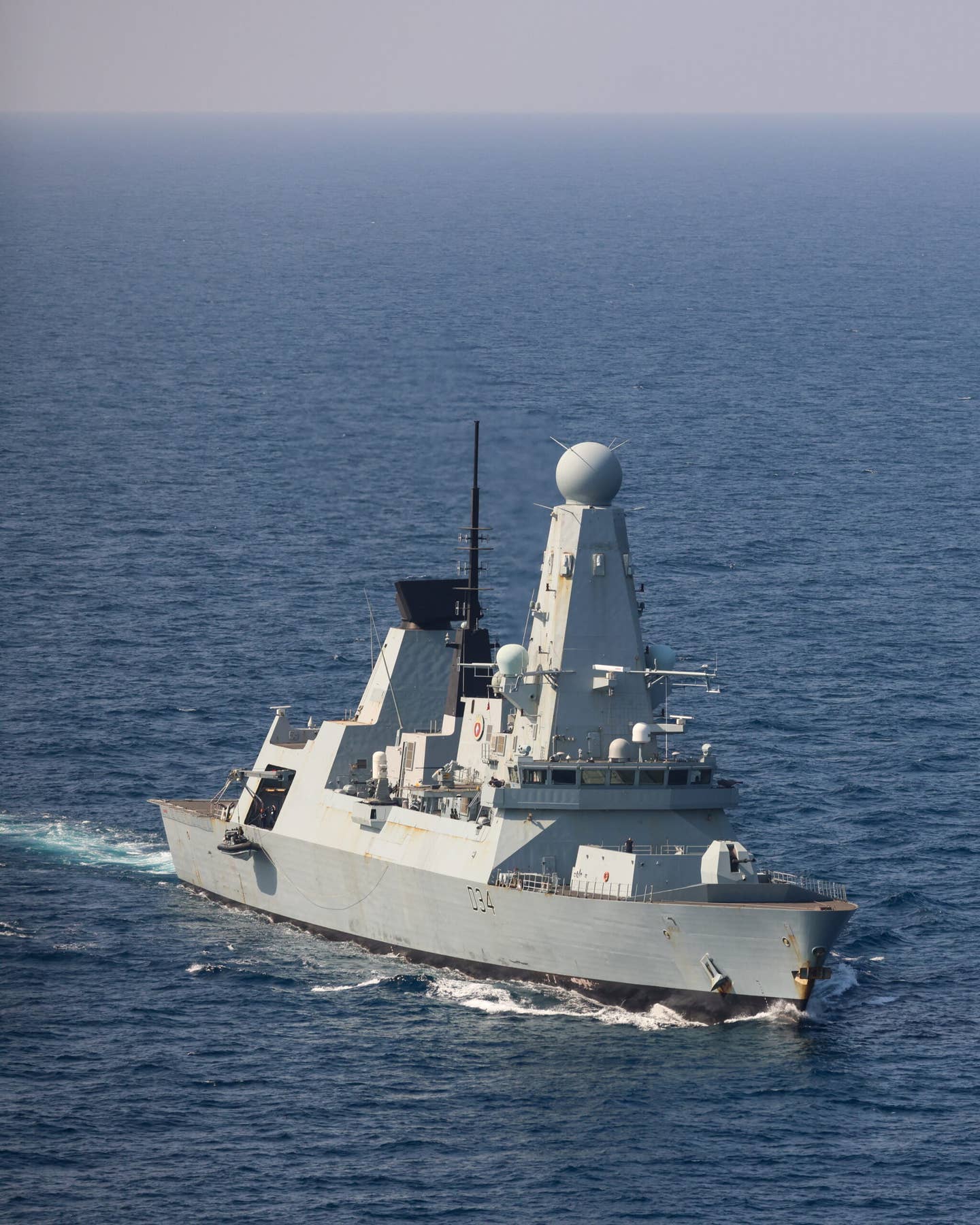 HMS <em>Diamond</em> in the Red Sea on Operation Prosperity Guardian, taken on January 6, 2024. <em>Crown Copyright</em>