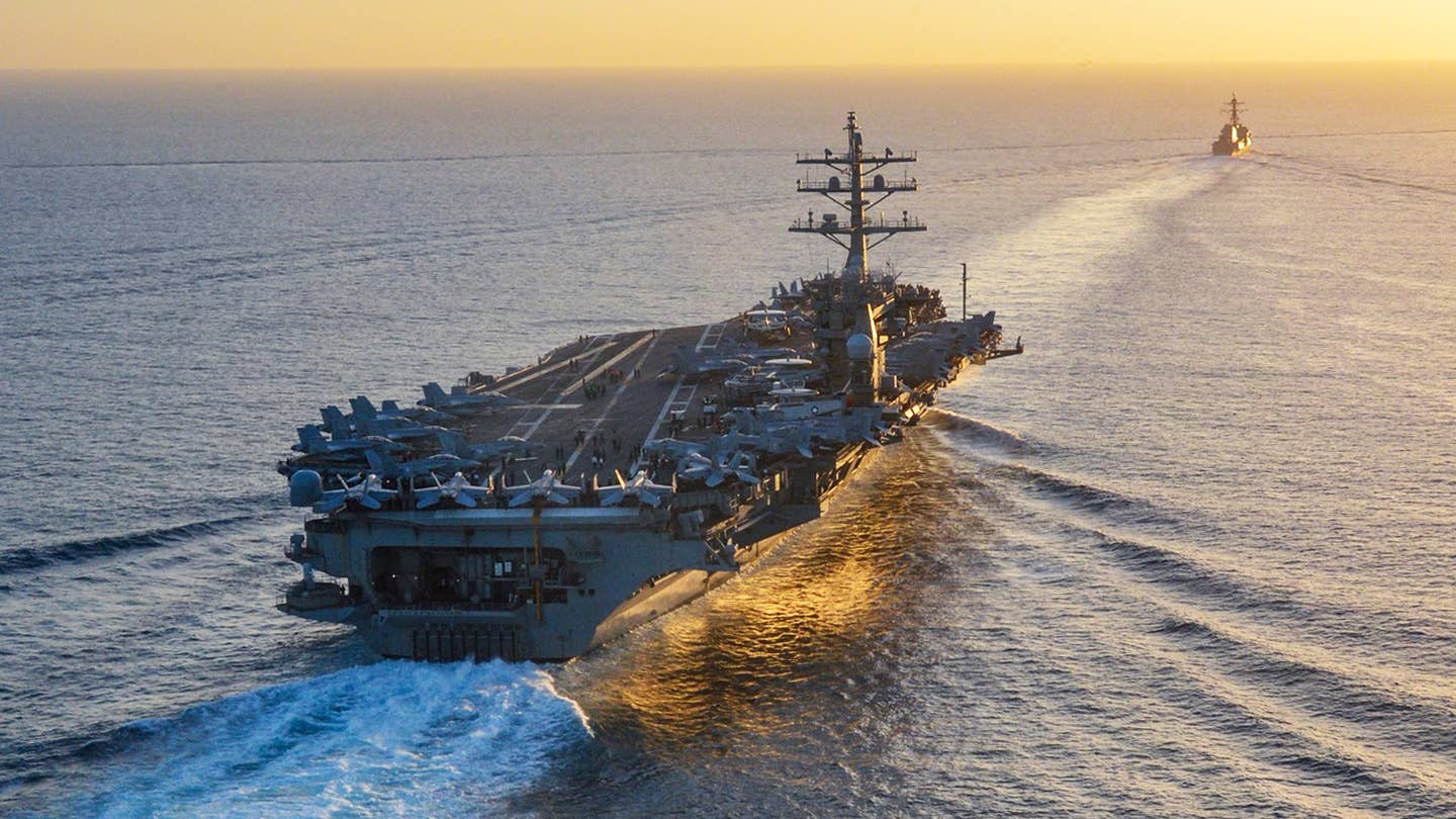 USS Dwight D. Eisenhower sails in the CENTCOM AOR