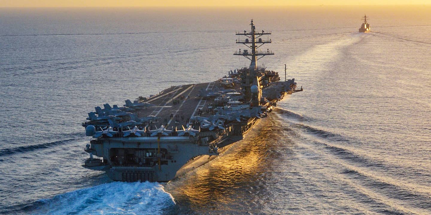 USS Dwight D. Eisenhower sails in the CENTCOM AOR