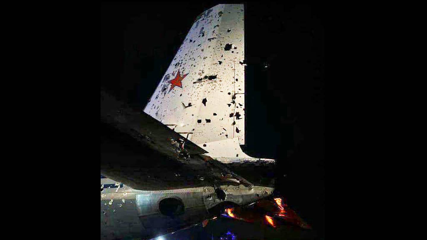 Ukraine Il-22M damage