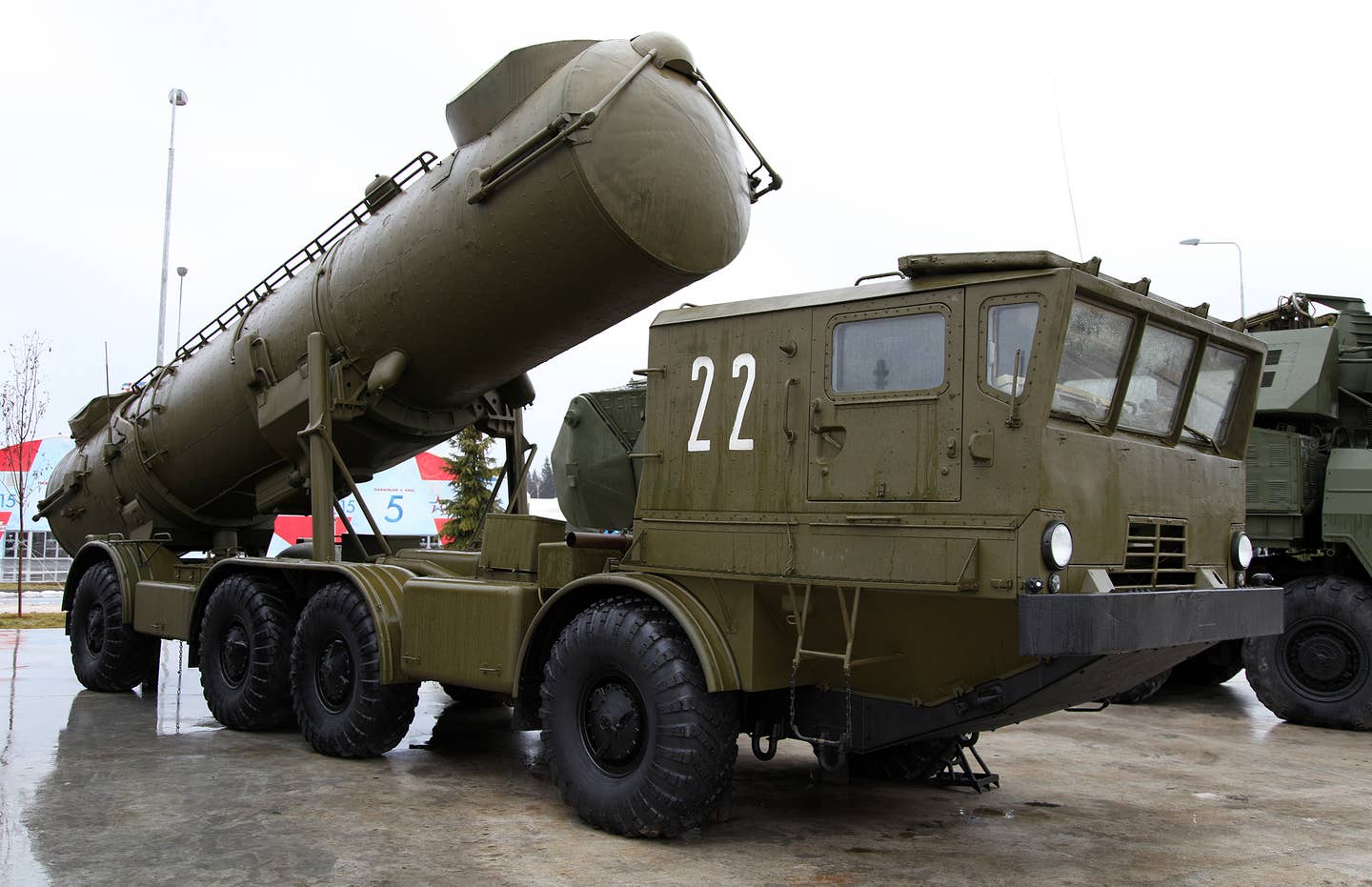 A transporter-erector-launcher for the Redut coastal defense missile system. <em>Vitaly V. Kuzmin</em>