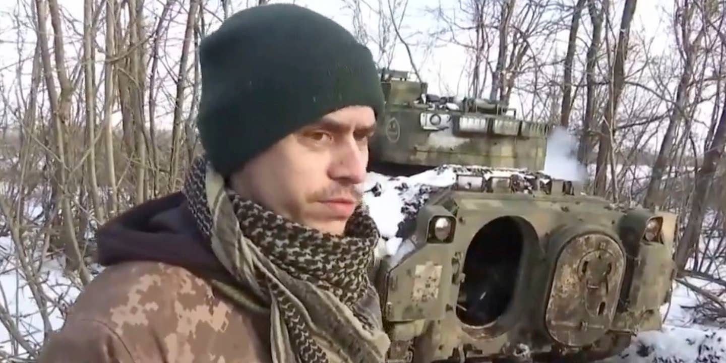 The Bradley's gunner talks about learning lessons from video games to take out a Russian tank.