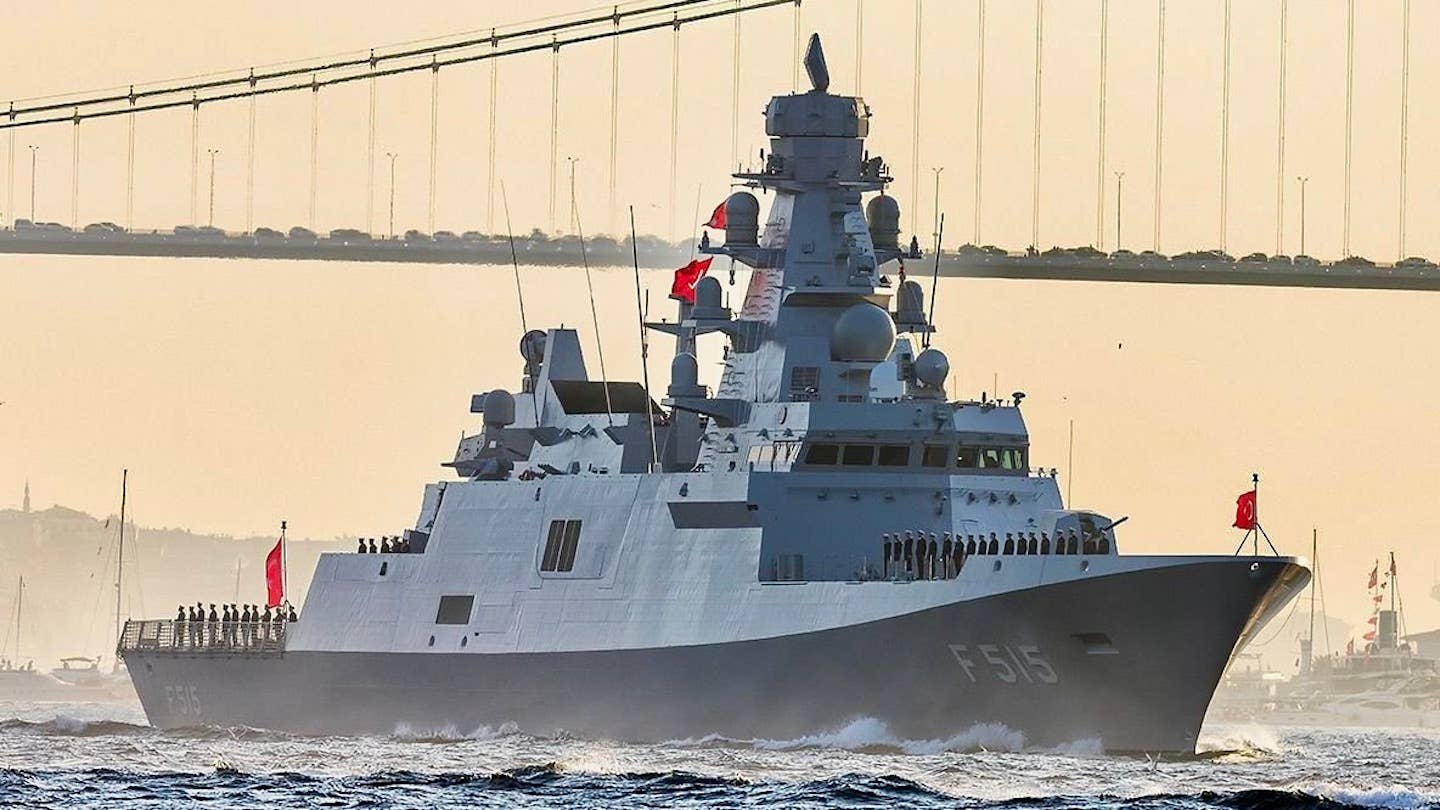 Turkish Navy frigate TCG Istanbul at sea