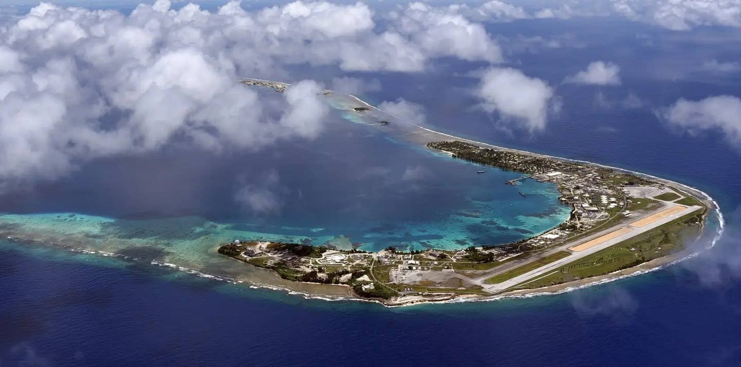 The Reagan Test Site in the Marshall Islands. (<em>USAF</em> photo)