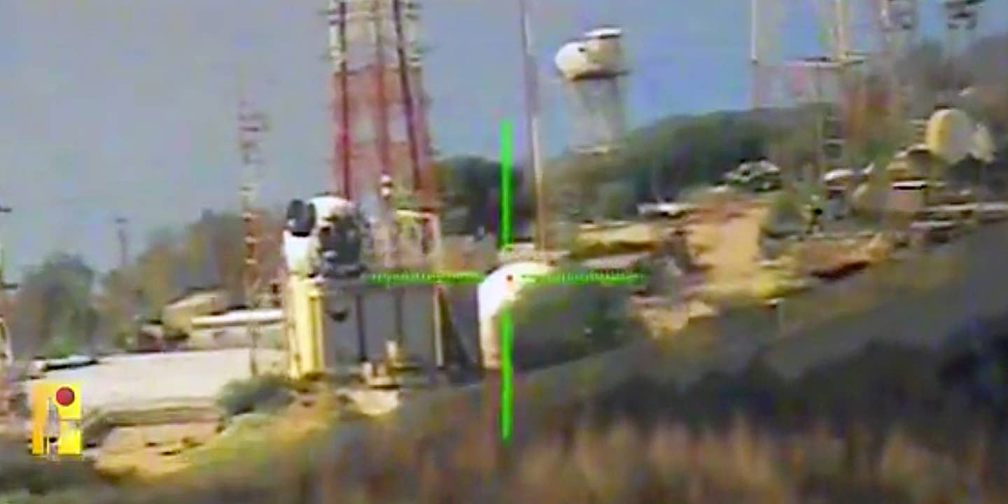 Iranian Almas missile used in an attack on an Israel outpost.
